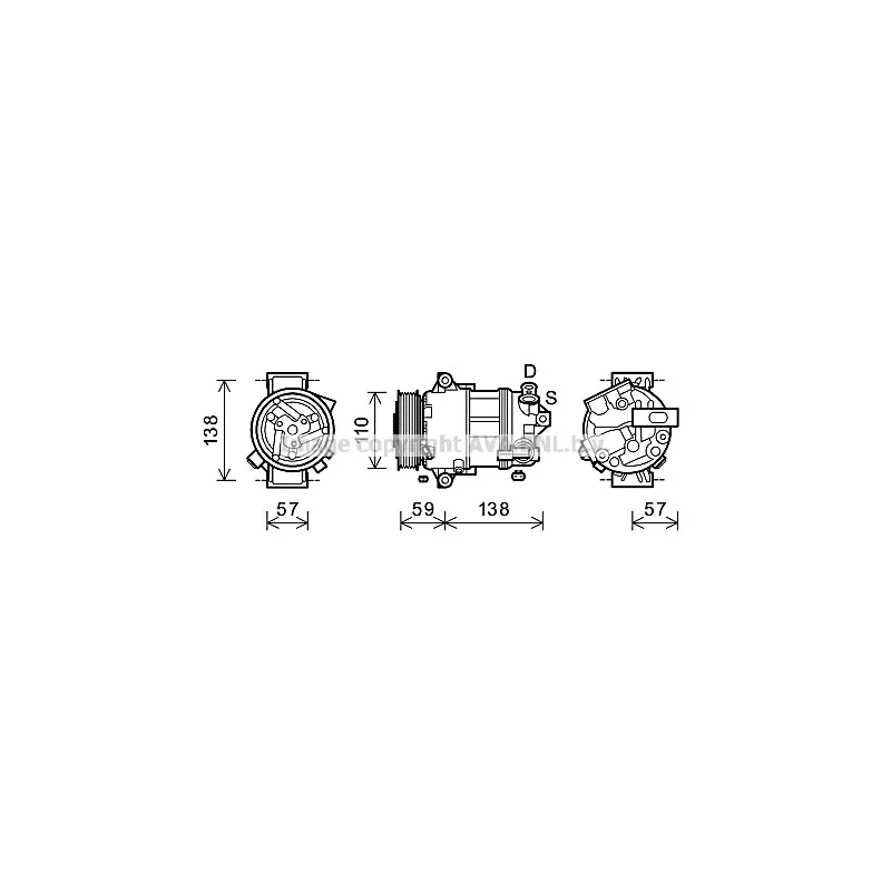 Compresseur, climatisation AVA QUALITY COOLING ALK133
