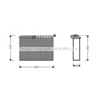 Evaporateur climatisation AVA QUALITY COOLING ALV022