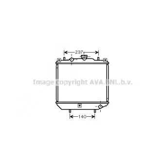 Radiateur, refroidissement du moteur AVA QUALITY COOLING AM2001