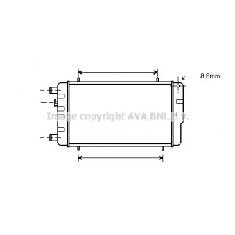 Radiateur, refroidissement du moteur AVA QUALITY COOLING AU2004