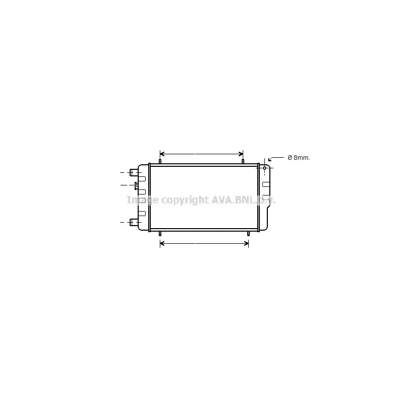 Radiateur, refroidissement du moteur AVA QUALITY COOLING AU2004