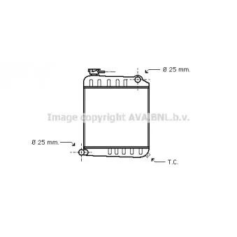 Radiateur, refroidissement du moteur AVA QUALITY COOLING AU2013