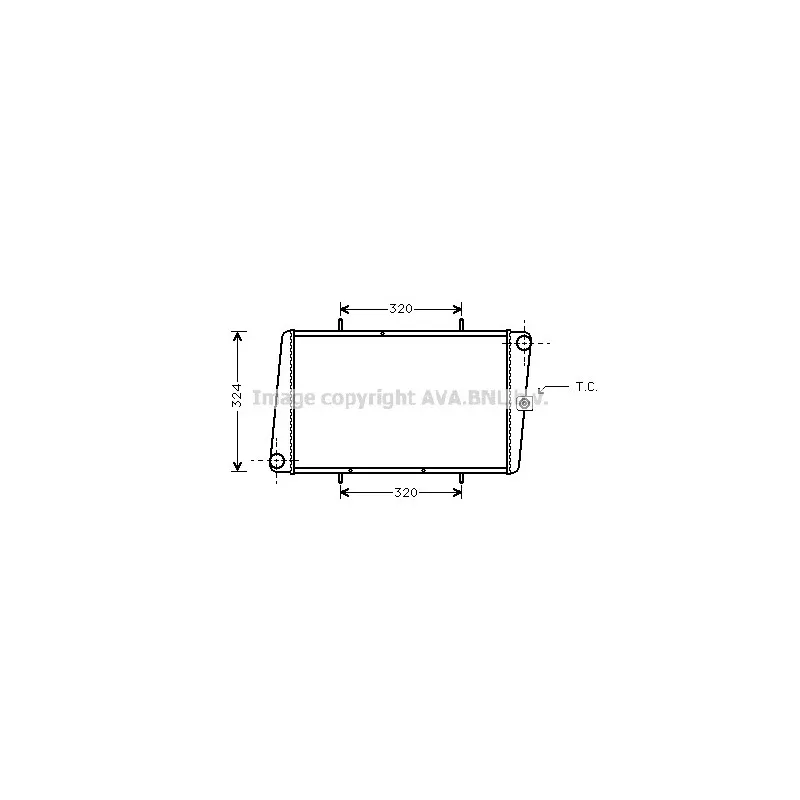 Radiateur, refroidissement du moteur AVA QUALITY COOLING AU2024