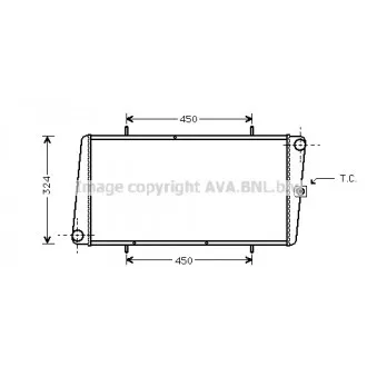 Radiateur, refroidissement du moteur AVA QUALITY COOLING AU2025