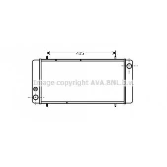 Radiateur, refroidissement du moteur AVA QUALITY COOLING AU2040
