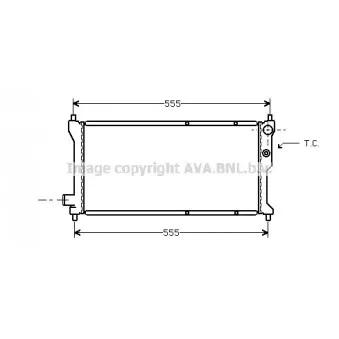 Radiateur, refroidissement du moteur AVA QUALITY COOLING AU2041