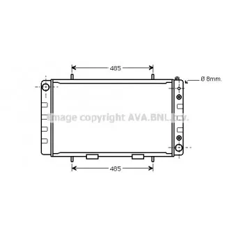Radiateur, refroidissement du moteur AVA QUALITY COOLING AU2062