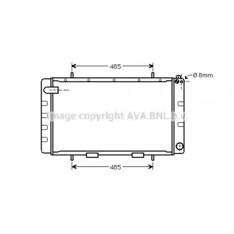 Radiateur, refroidissement du moteur AVA QUALITY COOLING AU2065