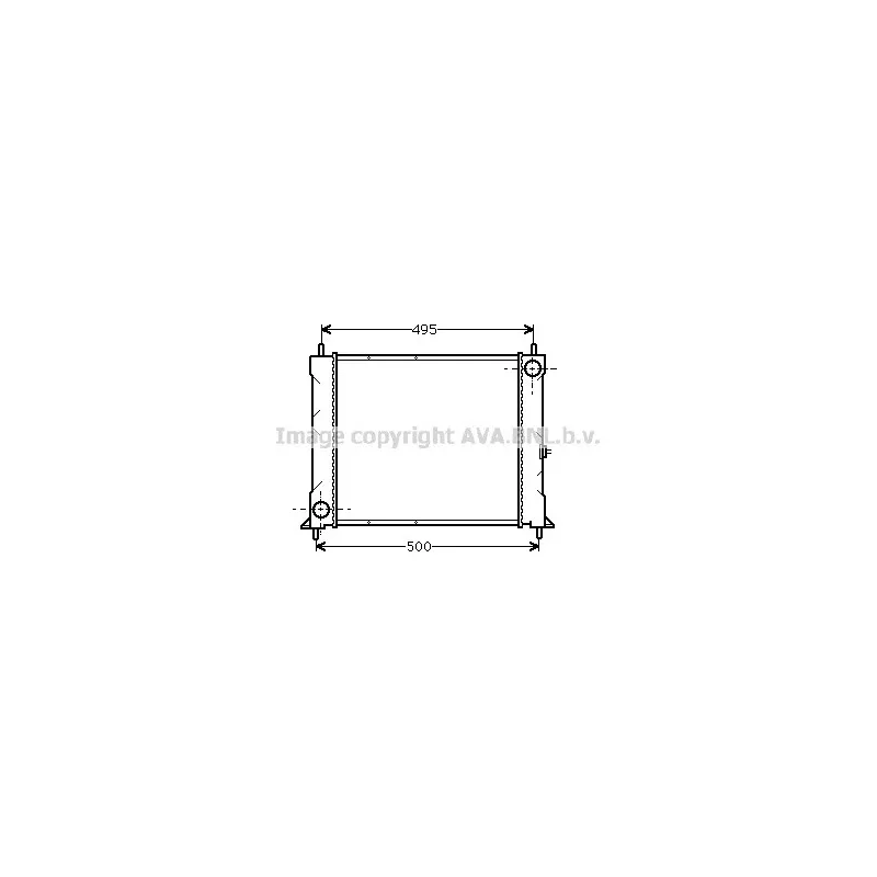 Radiateur, refroidissement du moteur AVA QUALITY COOLING AU2067