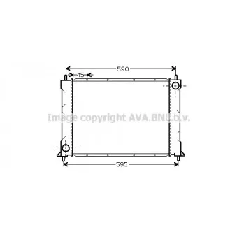 Radiateur, refroidissement du moteur AVA QUALITY COOLING AU2069