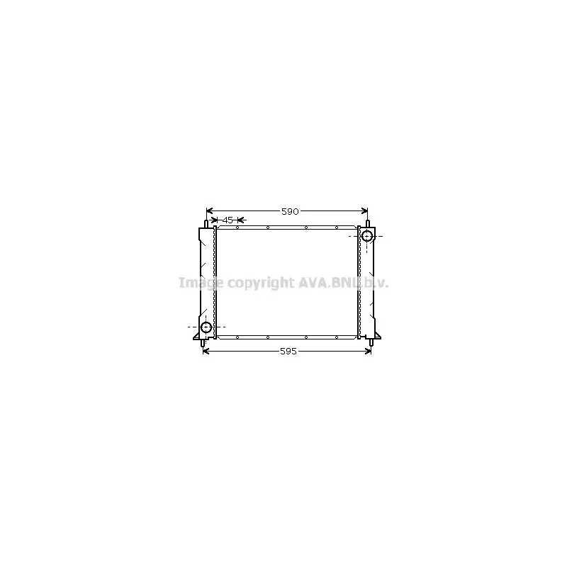 Radiateur, refroidissement du moteur AVA QUALITY COOLING AU2069