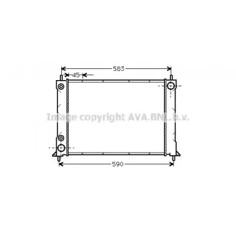 Radiateur, refroidissement du moteur AVA QUALITY COOLING AU2070