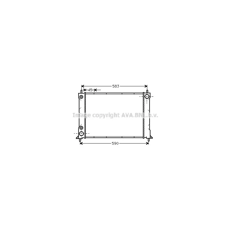 Radiateur, refroidissement du moteur AVA QUALITY COOLING AU2070