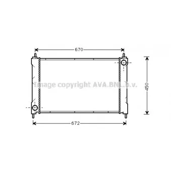 Radiateur, refroidissement du moteur AVA QUALITY COOLING AU2077