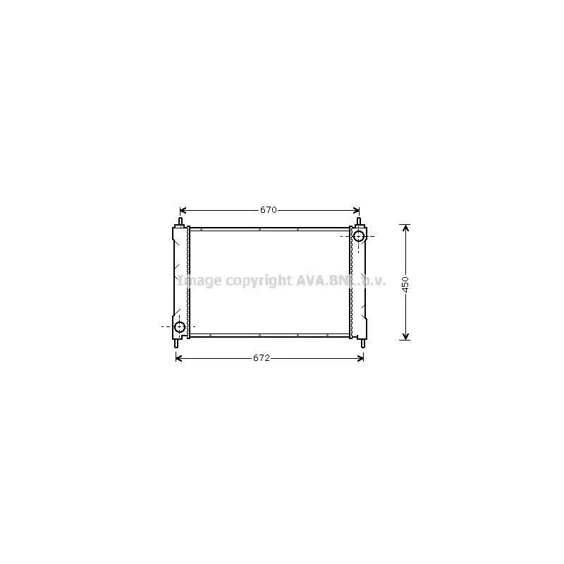 Radiateur, refroidissement du moteur AVA QUALITY COOLING AU2077
