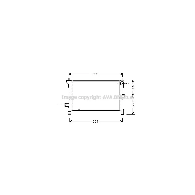 Radiateur, refroidissement du moteur AVA QUALITY COOLING AU2080