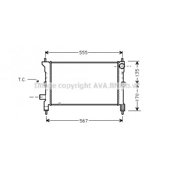 Radiateur, refroidissement du moteur AVA QUALITY COOLING AU2081