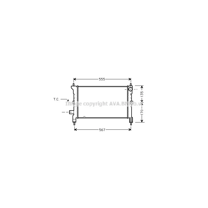 Radiateur, refroidissement du moteur AVA QUALITY COOLING AU2081