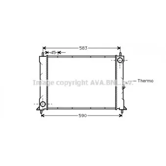 Radiateur, refroidissement du moteur AVA QUALITY COOLING AU2094