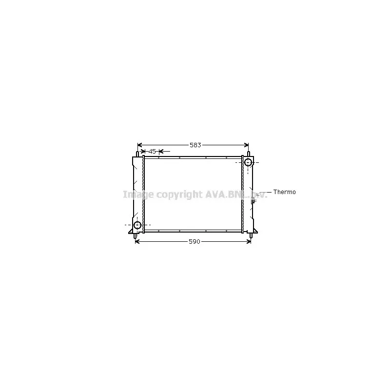 Radiateur, refroidissement du moteur AVA QUALITY COOLING AU2094