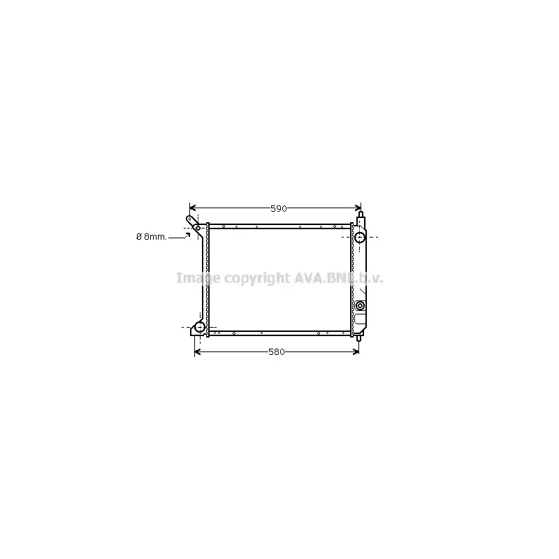 Radiateur, refroidissement du moteur AVA QUALITY COOLING AU2095