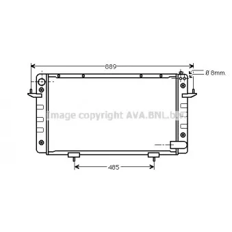 Radiateur, refroidissement du moteur AVA QUALITY COOLING AU2099