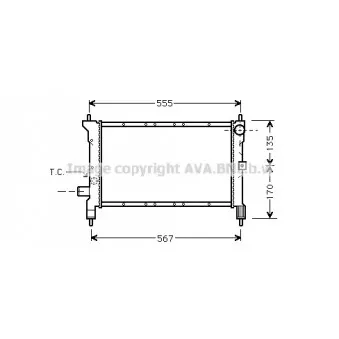 Radiateur, refroidissement du moteur AVA QUALITY COOLING AU2100