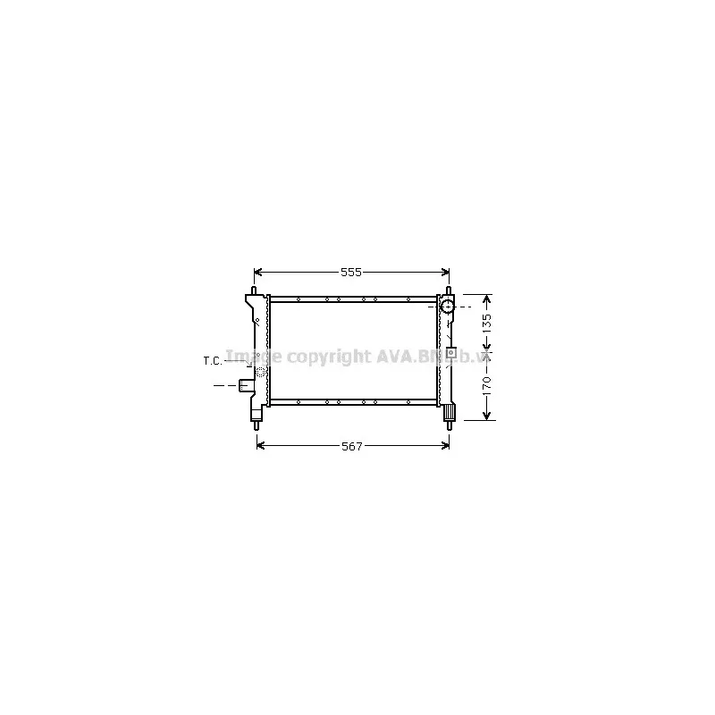 Radiateur, refroidissement du moteur AVA QUALITY COOLING AU2100