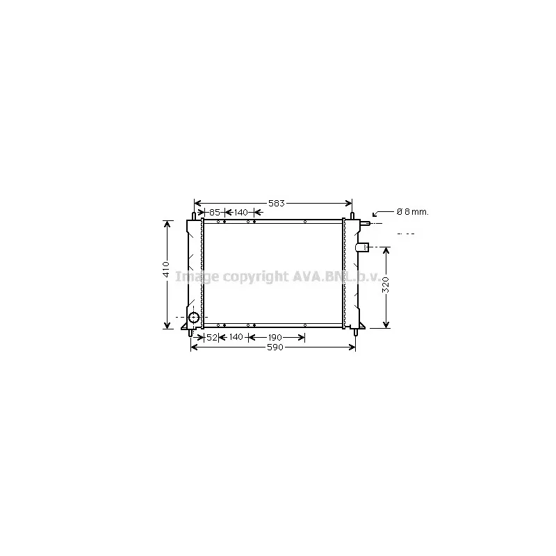 Radiateur, refroidissement du moteur AVA QUALITY COOLING AU2111