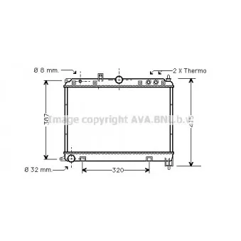 Radiateur, refroidissement du moteur AVA QUALITY COOLING AU2118