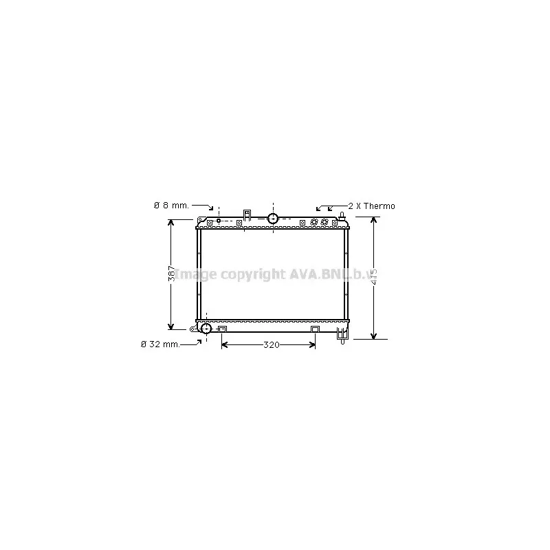 Radiateur, refroidissement du moteur AVA QUALITY COOLING AU2118