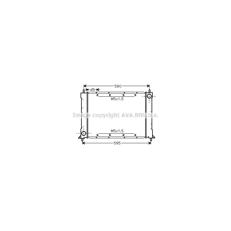 Radiateur, refroidissement du moteur AVA QUALITY COOLING AU2119