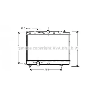 Radiateur, refroidissement du moteur AVA QUALITY COOLING