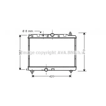 Radiateur, refroidissement du moteur AVA QUALITY COOLING AU2121