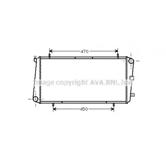 Radiateur, refroidissement du moteur AVA QUALITY COOLING