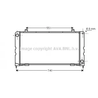 Radiateur, refroidissement du moteur AVA QUALITY COOLING AU2127