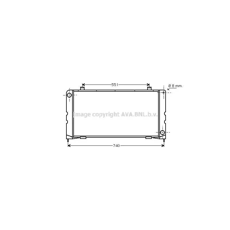 Radiateur, refroidissement du moteur AVA QUALITY COOLING AU2127