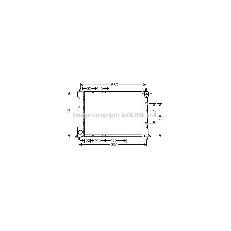 Radiateur, refroidissement du moteur AVA QUALITY COOLING AU2149