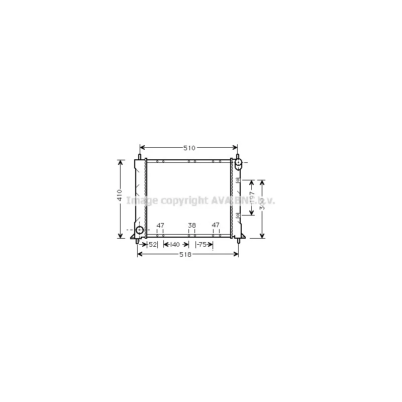 Radiateur, refroidissement du moteur AVA QUALITY COOLING AU2150