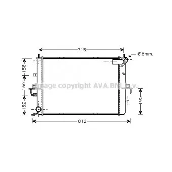 Radiateur, refroidissement du moteur AVA QUALITY COOLING AU2152