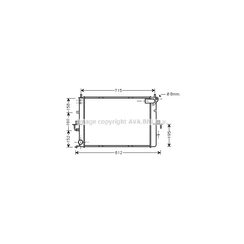 Radiateur, refroidissement du moteur AVA QUALITY COOLING AU2152