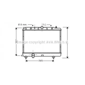 Radiateur, refroidissement du moteur AVA QUALITY COOLING AU2154