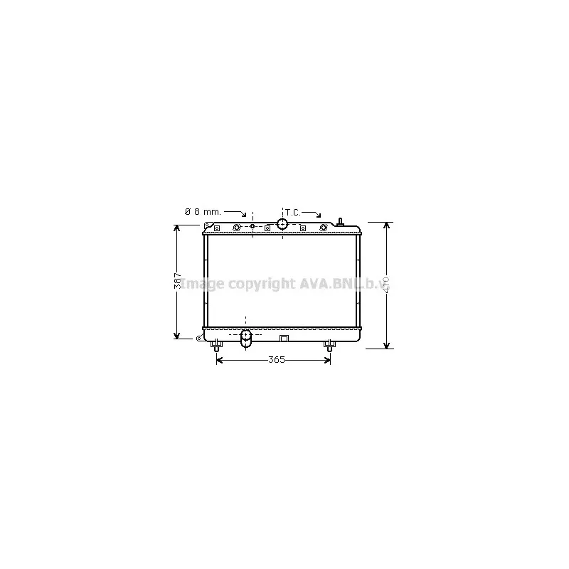 Radiateur, refroidissement du moteur AVA QUALITY COOLING AU2154