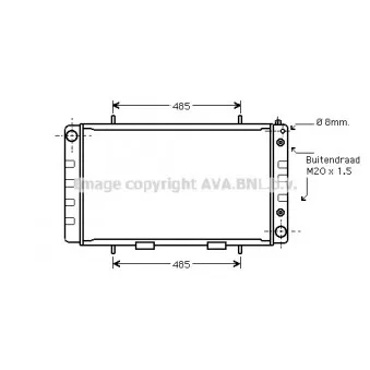 Radiateur, refroidissement du moteur AVA QUALITY COOLING AU2162