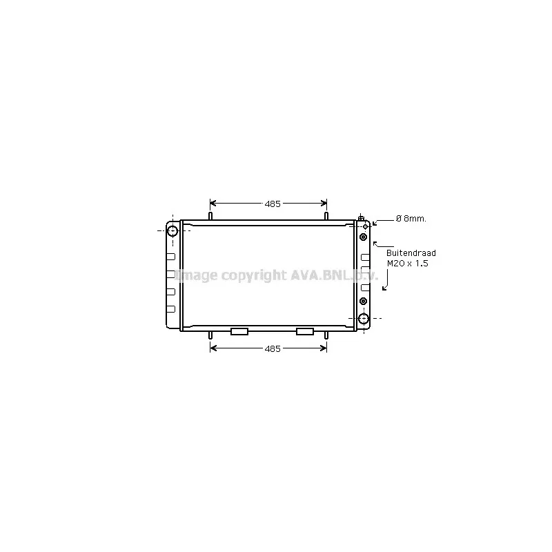 Radiateur, refroidissement du moteur AVA QUALITY COOLING AU2162