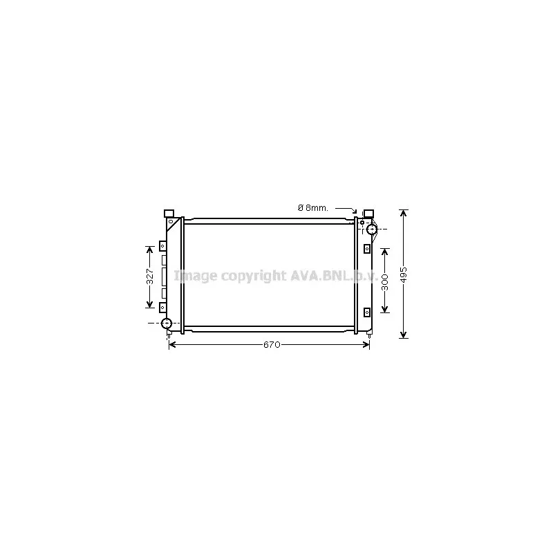 Radiateur, refroidissement du moteur AVA QUALITY COOLING AU2163