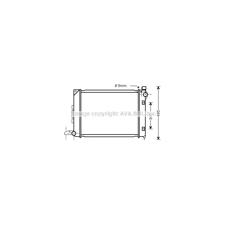 Radiateur, refroidissement du moteur AVA QUALITY COOLING AU2164
