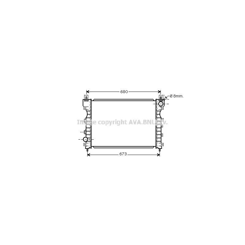 Radiateur, refroidissement du moteur AVA QUALITY COOLING AU2174