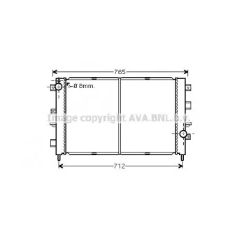 Radiateur, refroidissement du moteur AVA QUALITY COOLING AU2175