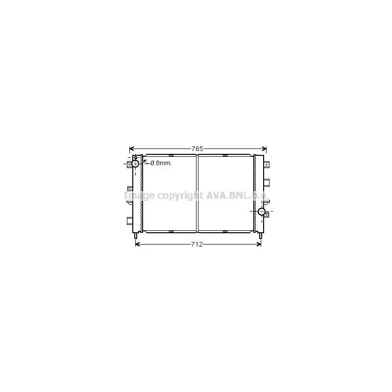 Radiateur, refroidissement du moteur AVA QUALITY COOLING AU2175